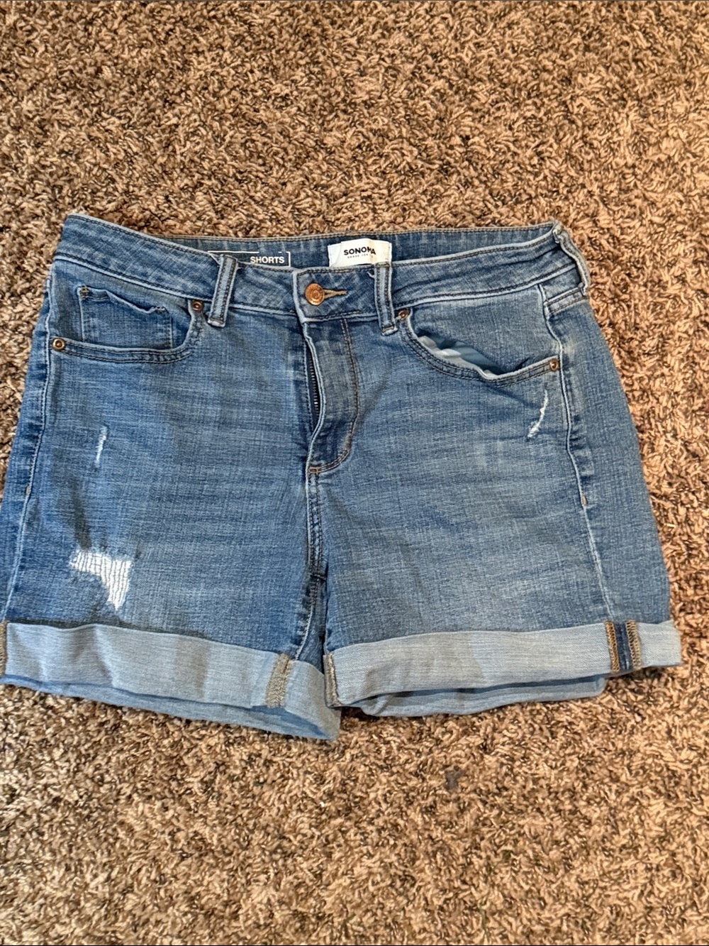 SONOMA Medium Blue Denim Cuffed Women's Shorts